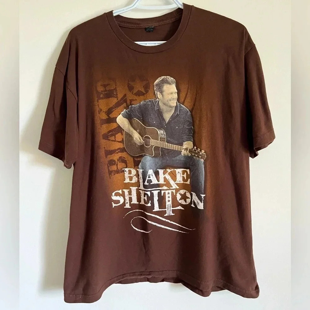 Blake Shelton Brown  Short Sleeve Shirt Mens Size XL